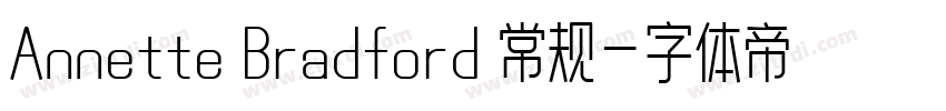 Annette Bradford 常规字体转换